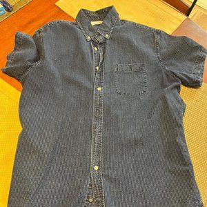 Taylor Stitch Short Sleeve Jack Indigo Seersucker